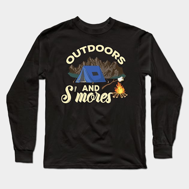 Camping Camper Smores Gift Long Sleeve T-Shirt by Shiva121